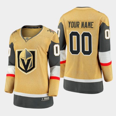 Vegas Golden Knights Custom Women's 202021 Player Alternate Stitched NHL Jersey Gold